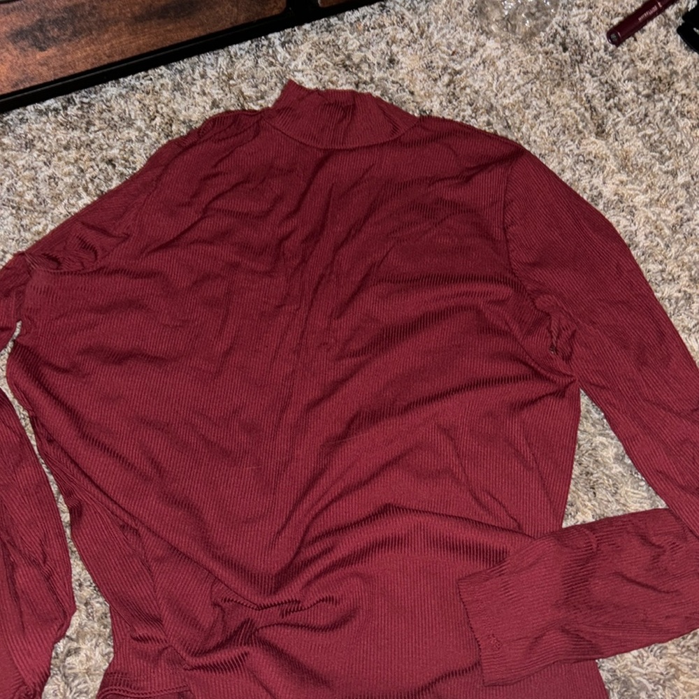 red turtle neck long sleeve